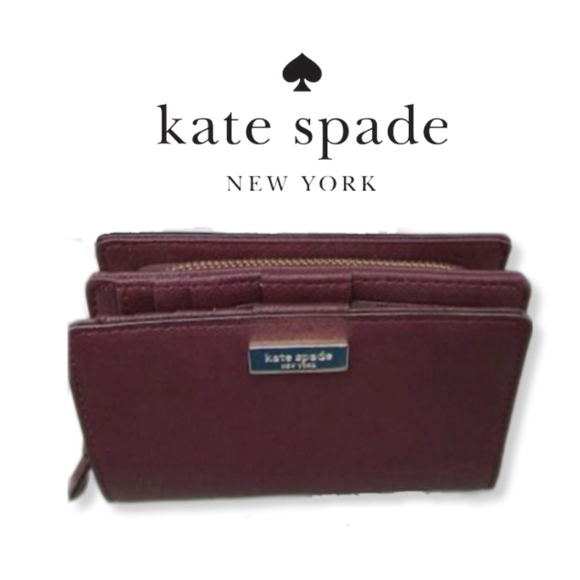 Kate Spade solid Burgundy Mini Wallet